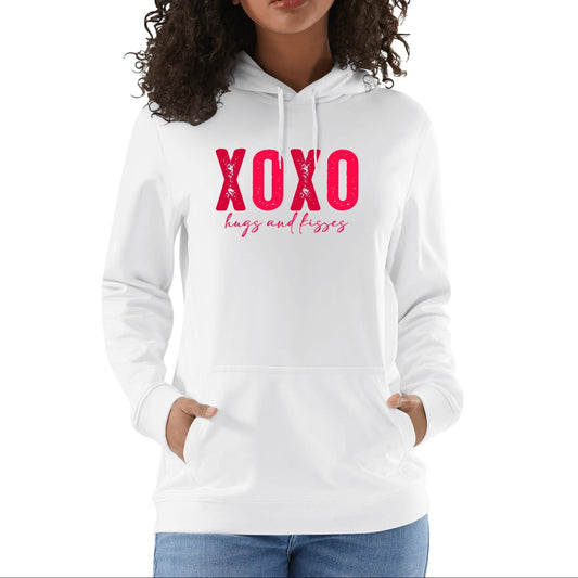 XOXO Hugs & Kisses - 100% Soft Cotton UNISEX Hoodie - Love & Valentines Day