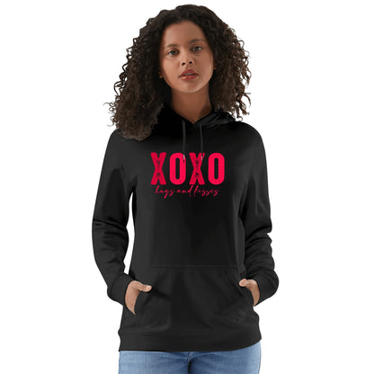 XOXO Hugs & Kisses - 100% Soft Cotton UNISEX Hoodie - Love & Valentines Day