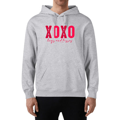 XOXO Hugs & Kisses - 100% Soft Cotton UNISEX Hoodie - Love & Valentines Day