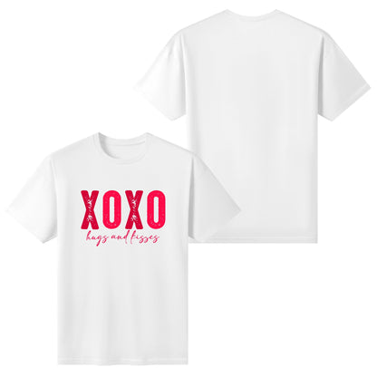 XOXO Hugs & Kisses - Womens 100% Soft Cotton T-Shirt