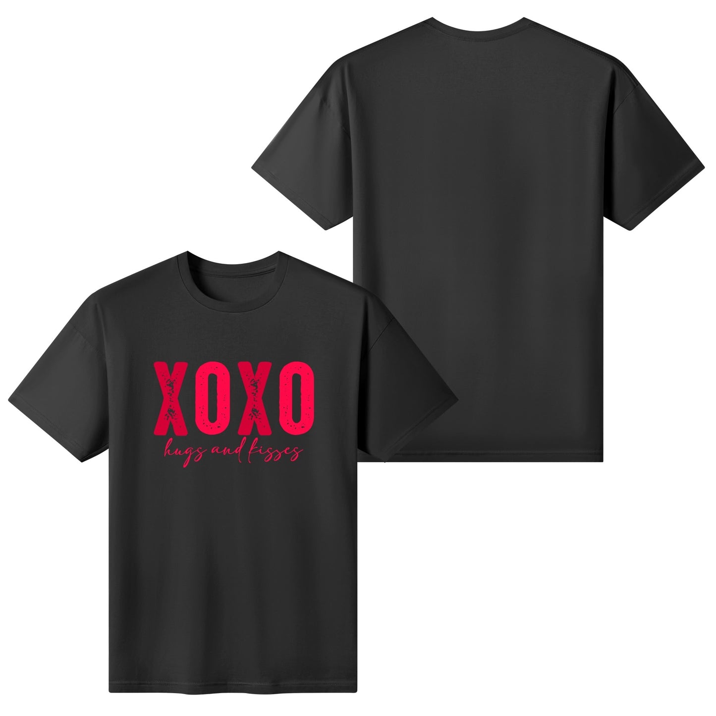 XOXO Hugs & Kisses - Womens 100% Soft Cotton T-Shirt