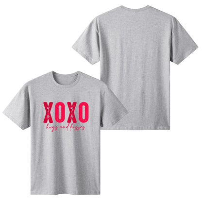 XOXO Hugs & Kisses - Womens 100% Soft Cotton T-Shirt