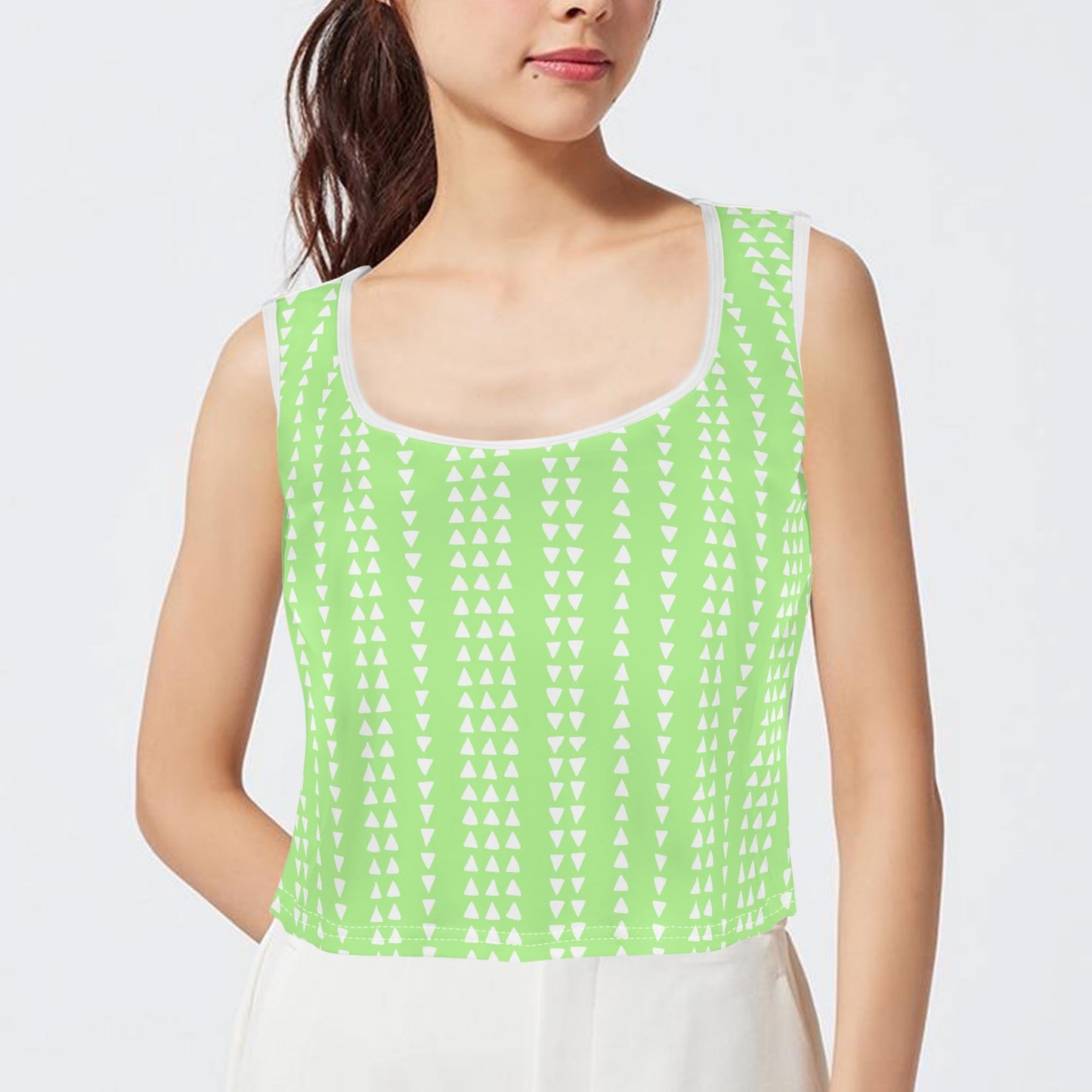 Gingham Girl Grunge Womens Summer Sleeveless Crop Tank Top – Soft, Lightweight, Versatile Fit (S-5XL)