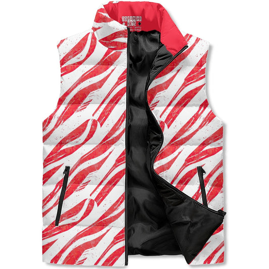 Peppermint Candy Puffer Vest - Unisex, All-Weather Protection with Zip Closure