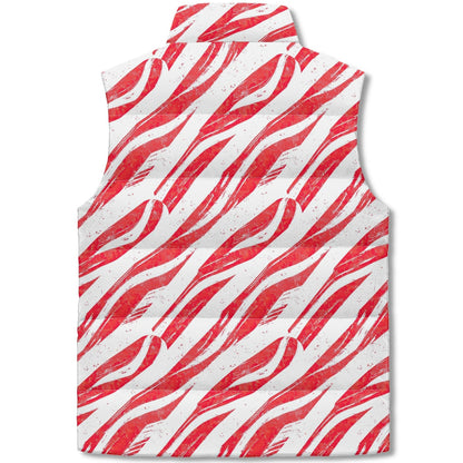 Peppermint Candy Puffer Vest - Unisex, All-Weather Protection with Zip Closure