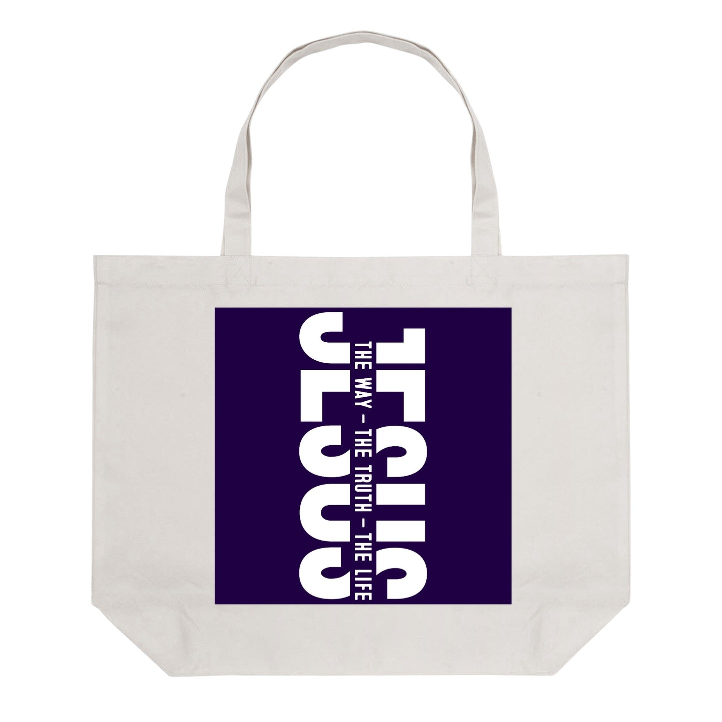 Jesus The Way The Truth The Life - 100% Cotton Tote Bag (Single-sided Print)