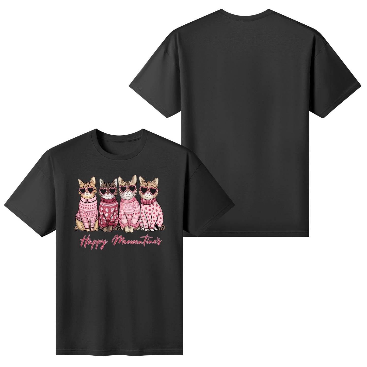 Happy Meowentines Day - Womens 100% Soft Cotton T-Shirt