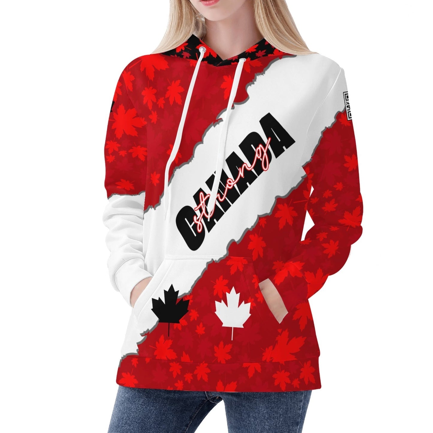 Canada Strong #NOTFORSALE - Women’s Velvet Hoodie – Sleek, Warm, and Perfect for Every Day