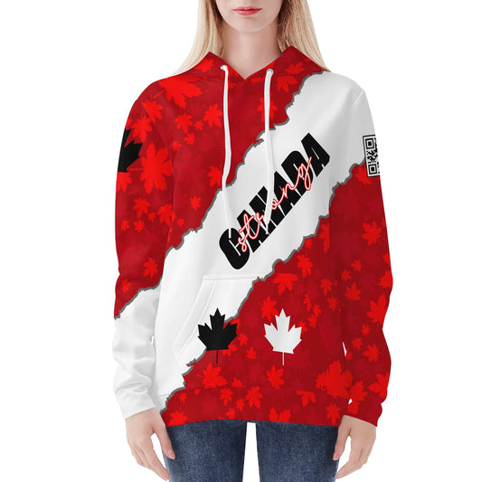 Canada Strong #NOTFORSALE - Women’s Velvet Hoodie – Sleek, Warm, and Perfect for Every Day