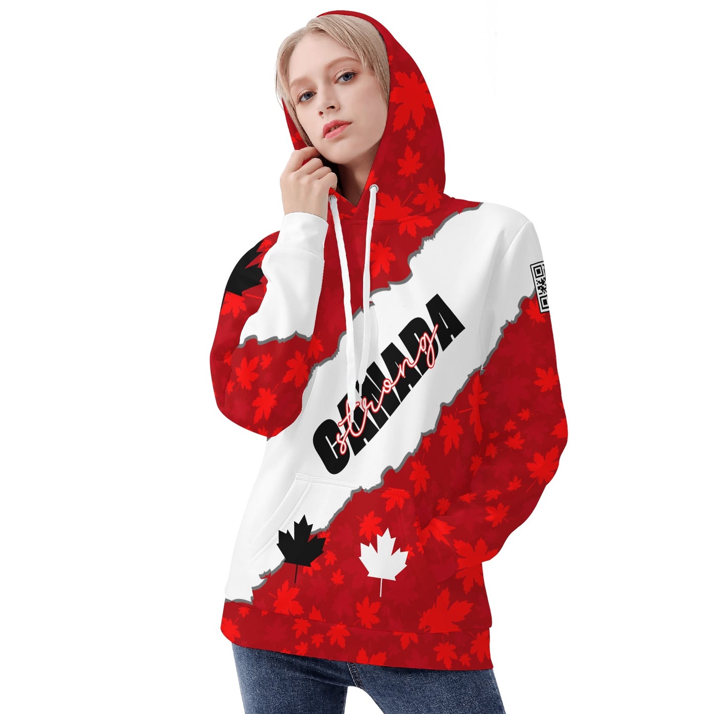 Canada Strong #NOTFORSALE - Women’s Velvet Hoodie – Sleek, Warm, and Perfect for Every Day