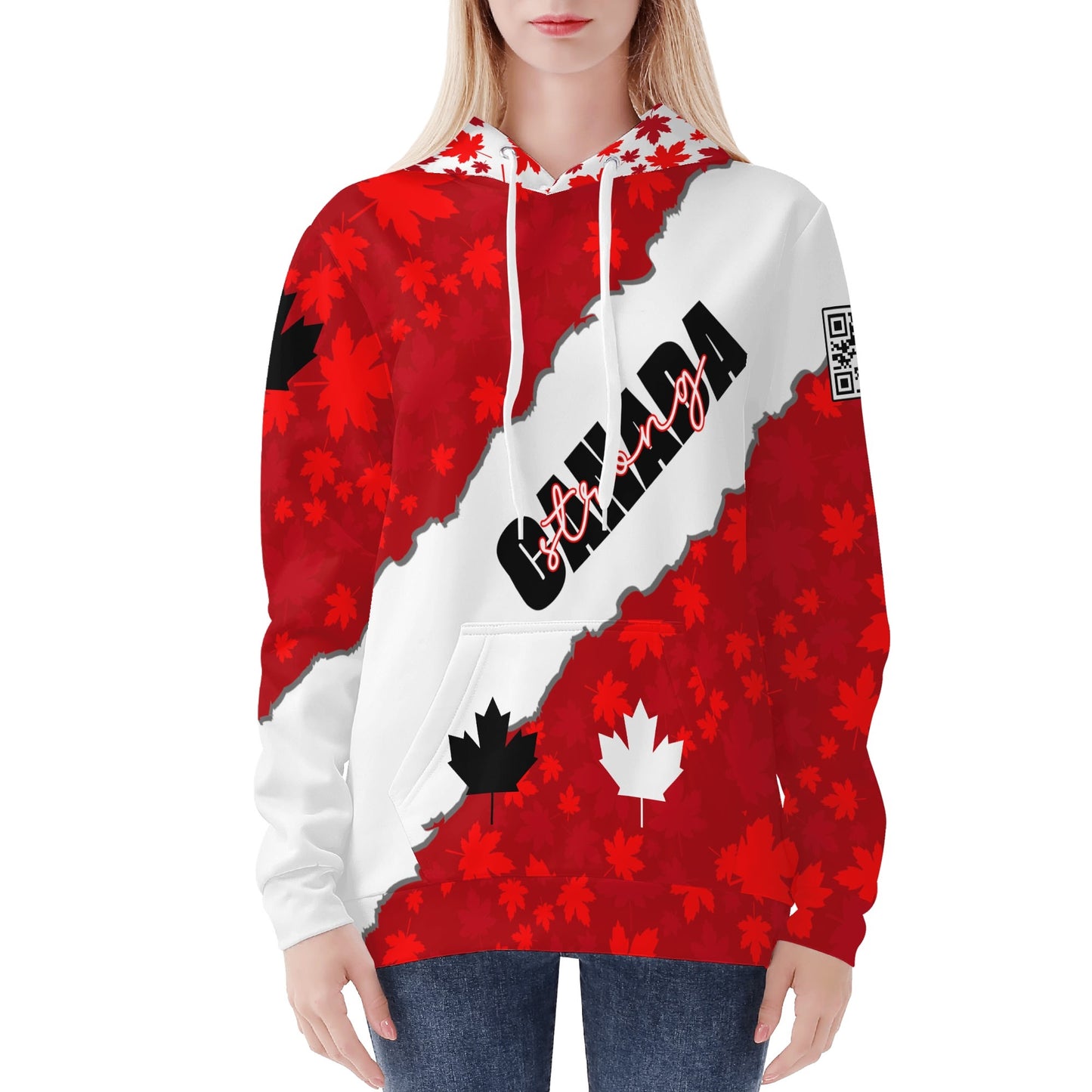 Canada Strong #NOTFORSALE - Women’s Velvet Hoodie – Sleek, Warm, and Perfect for Every Day