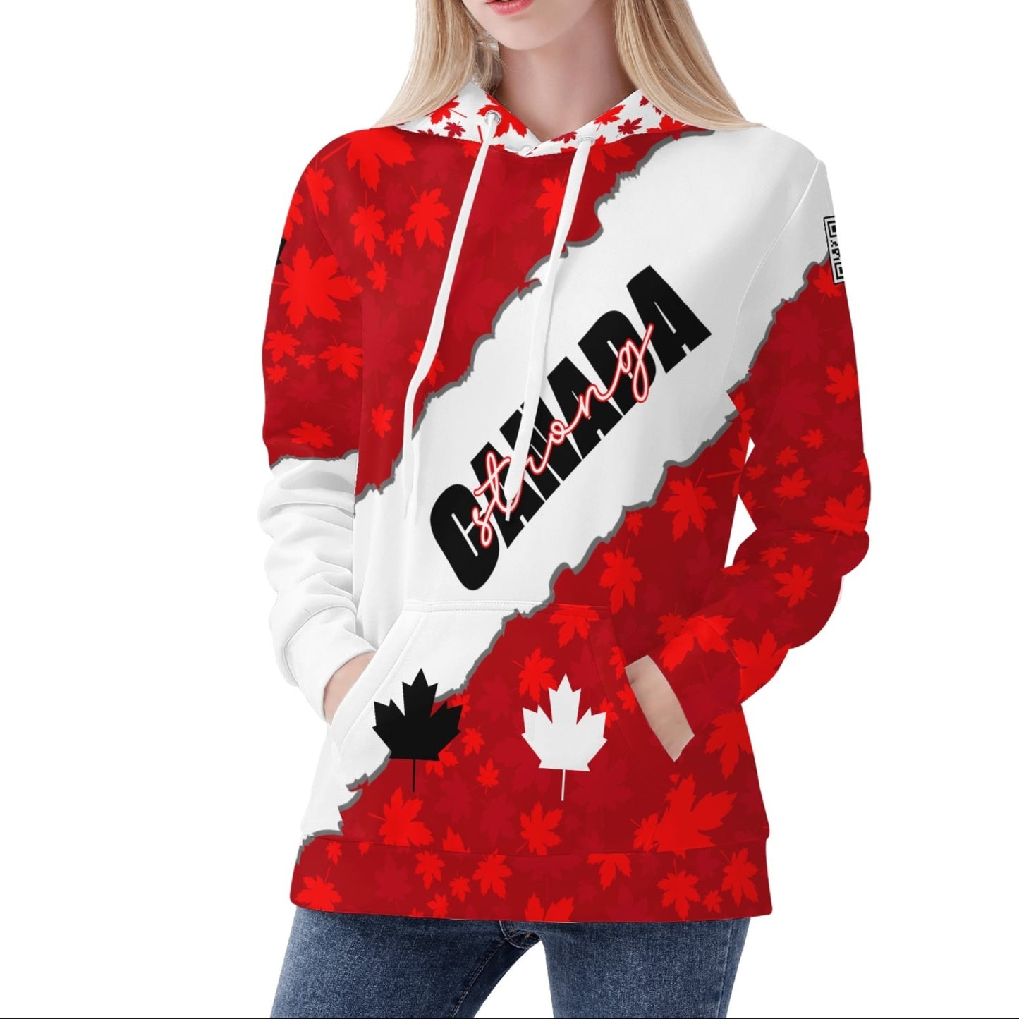 Canada Strong #NOTFORSALE - Women’s Velvet Hoodie – Sleek, Warm, and Perfect for Every Day