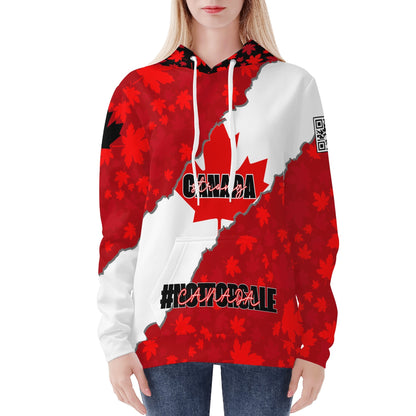 Canada Strong - Womens Warm Velvet Hoodie with 2 Maples and #NOTFORSALE