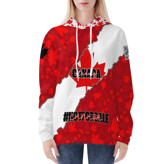 Canada Strong - Womens Warm Velvet Hoodie with 2 Maples and #NOTFORSALE