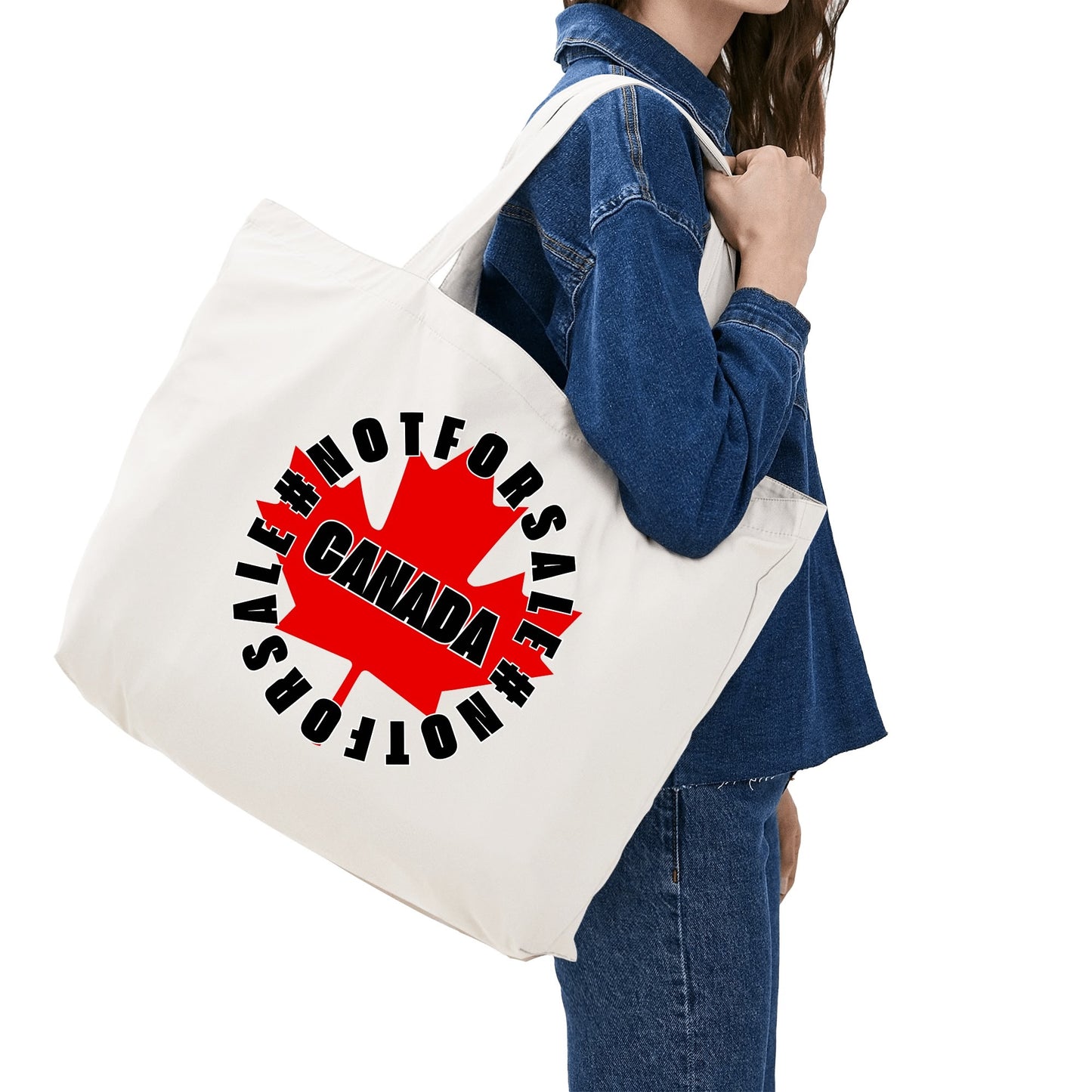 O Canada - Eco-Friendly Cotton Tote Bag – Spacious & Durable Design (Single-Sided Print)