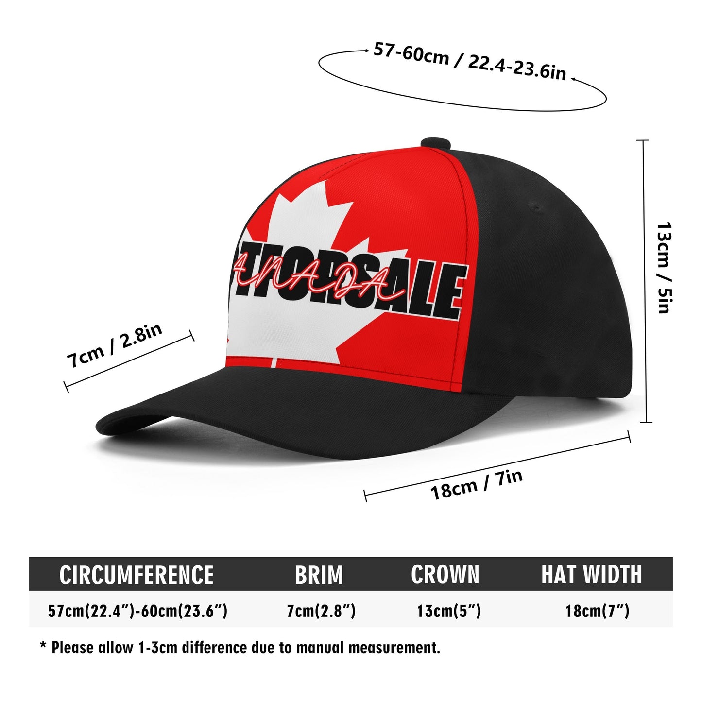 Canada - #NOTFORSALE on a Maple Leaf - Unisex Baseball Cap – Stylish, Comfortable, and Versatile