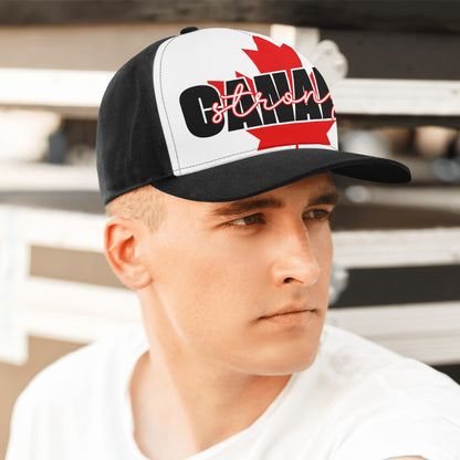 Canada Strong on a Maple Leaf - Unisex Baseball Cap – Stylish, Comfortable, and Versatile