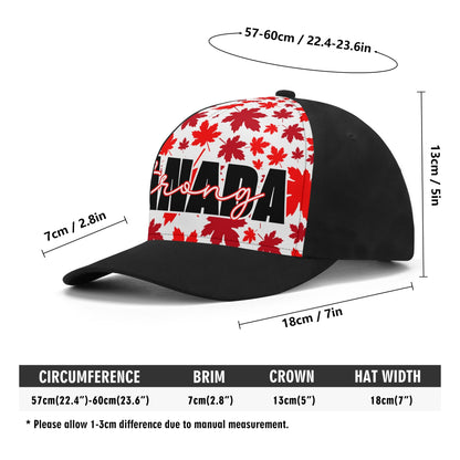 Canada Strong on Maple Leaf Background - Unisex Baseball Cap – Stylish, Comfortable, and Versatile