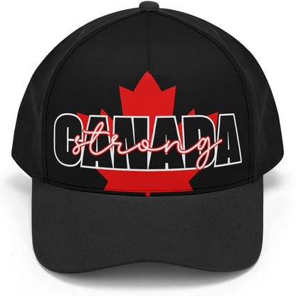 Canada Strong on a Maple Leaf - Unisex Baseball Cap – Stylish, Comfortable, and Versatile