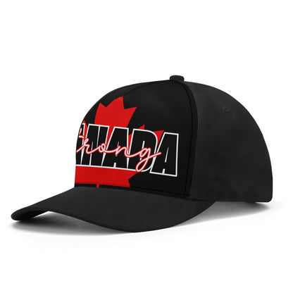 Canada Strong on a Maple Leaf - Unisex Baseball Cap – Stylish, Comfortable, and Versatile