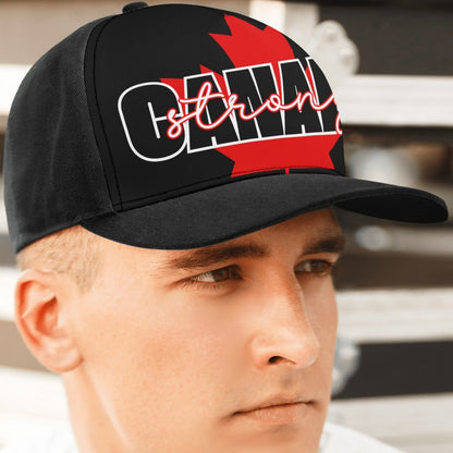 Canada Strong on a Maple Leaf - Unisex Baseball Cap – Stylish, Comfortable, and Versatile