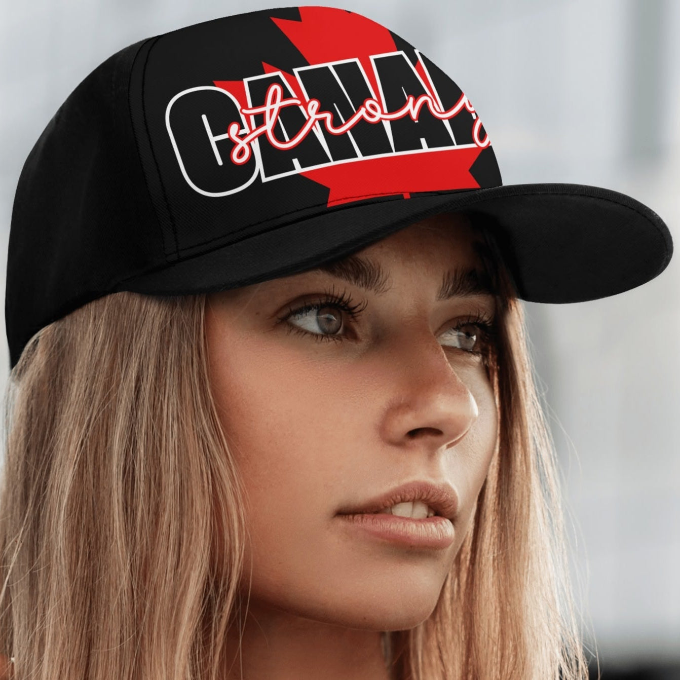 Canada Strong on a Maple Leaf - Unisex Baseball Cap – Stylish, Comfortable, and Versatile