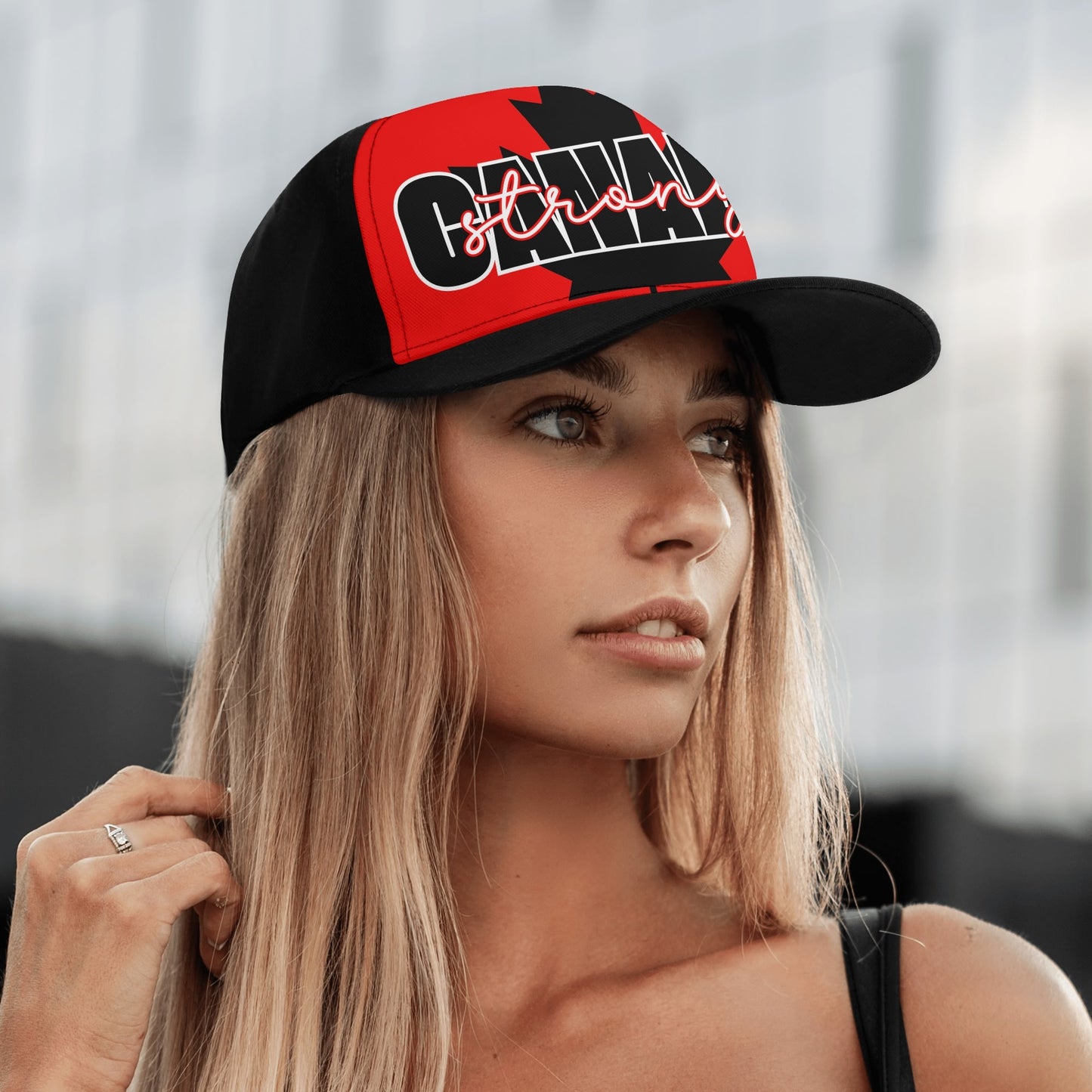 Canada Strong on a Maple Leaf - Unisex Baseball Cap – Stylish, Comfortable, and Versatile