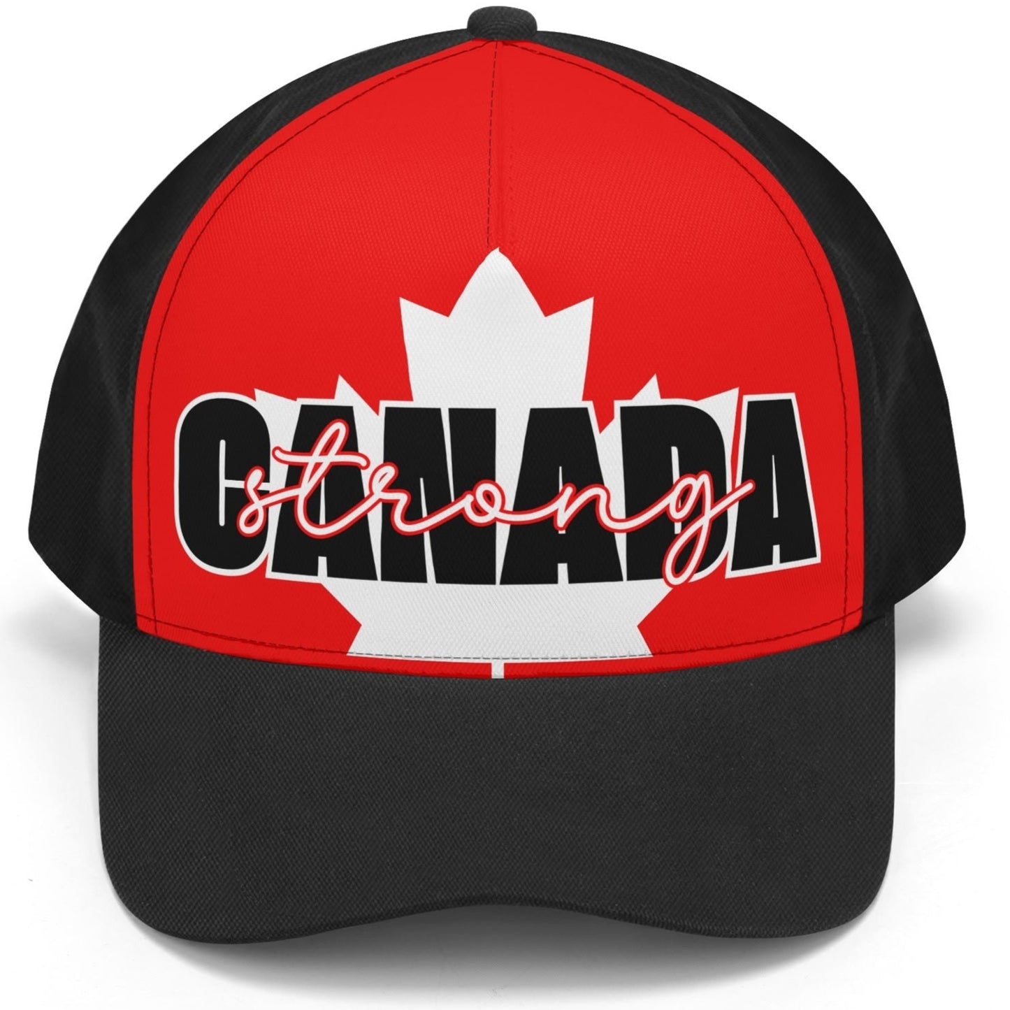 Canada Strong on a Maple Leaf - Unisex Baseball Cap – Stylish, Comfortable, and Versatile