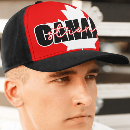 Canada Strong on a Maple Leaf - Unisex Baseball Cap – Stylish, Comfortable, and Versatile