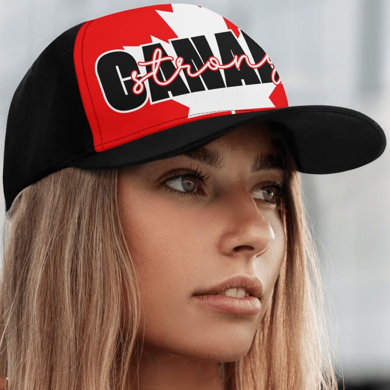 Canada Strong on a Maple Leaf - Unisex Baseball Cap – Stylish, Comfortable, and Versatile