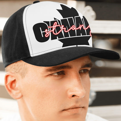 Canada Strong on a Maple Leaf - Unisex Baseball Cap – Stylish, Comfortable, and Versatile