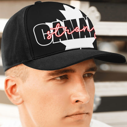 Canada Strong on a Maple Leaf - Unisex Baseball Cap – Stylish, Comfortable, and Versatile