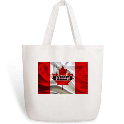 O Canada - Eco-Friendly Cotton Tote Bag – Spacious & Durable Design (Single-Sided Print)