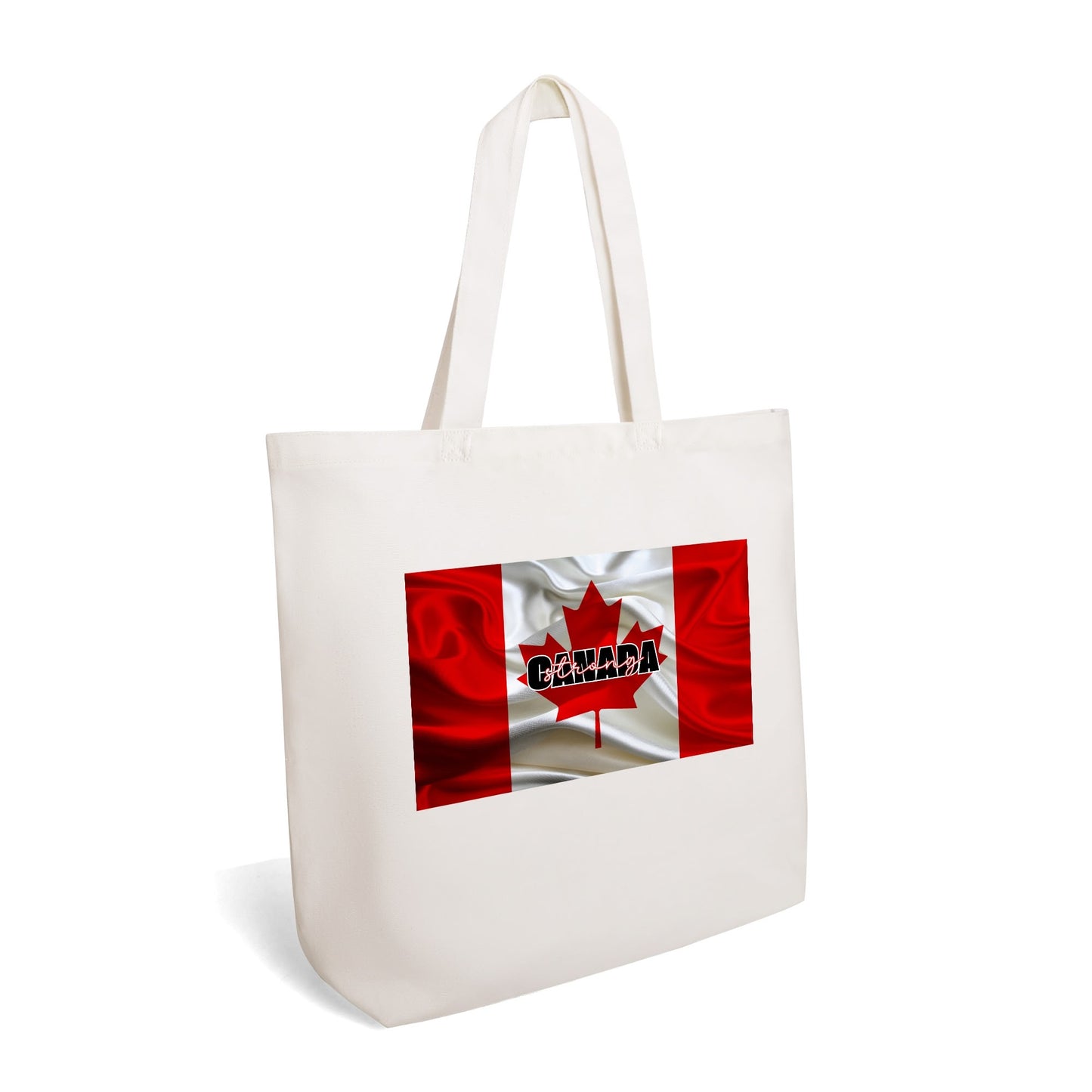 O Canada - Eco-Friendly Cotton Tote Bag – Spacious & Durable Design (Single-Sided Print)