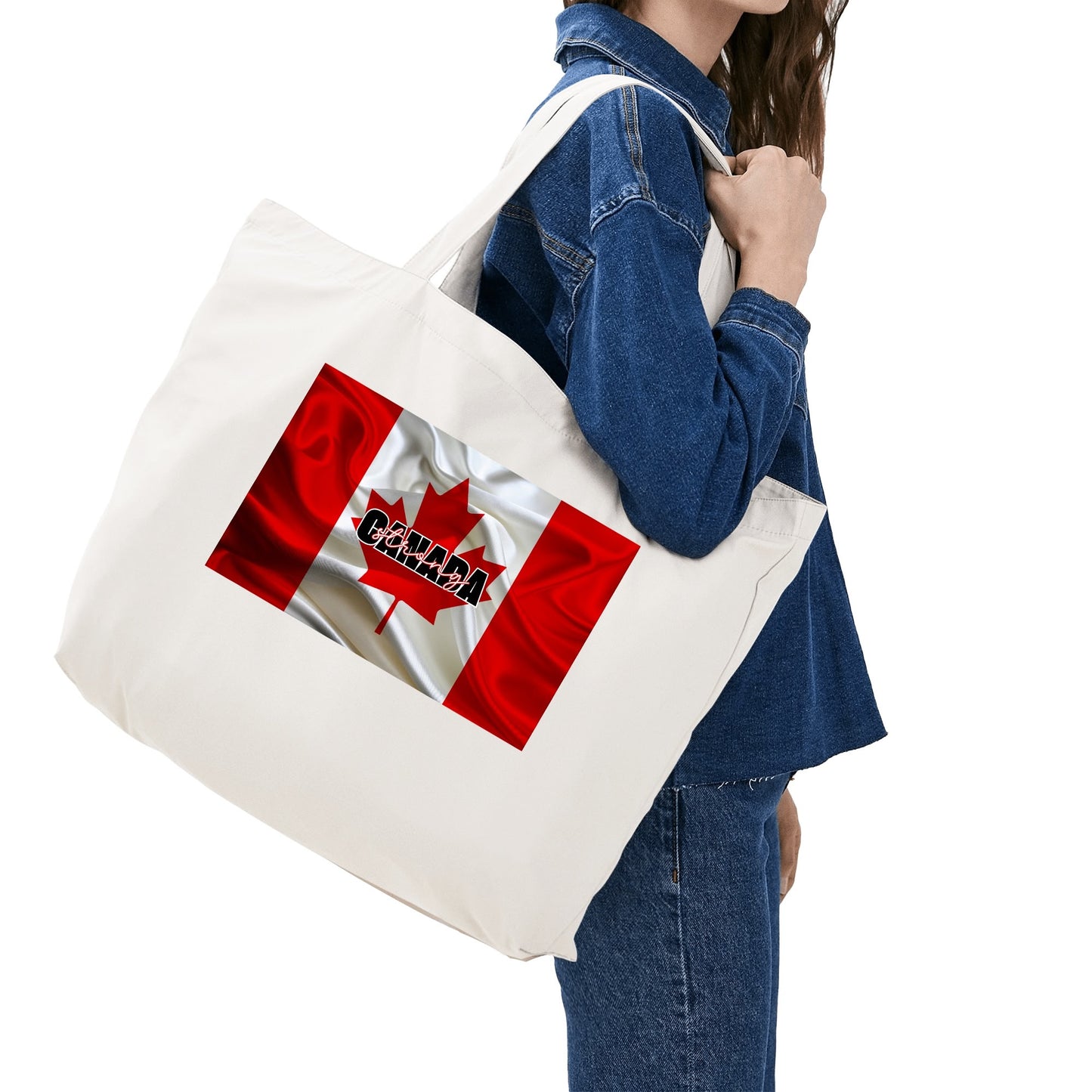 O Canada - Eco-Friendly Cotton Tote Bag – Spacious & Durable Design (Single-Sided Print)