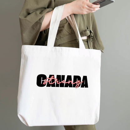 O Canada - Eco-Friendly Cotton Tote Bag – Spacious & Durable Design (Single-Sided Print)