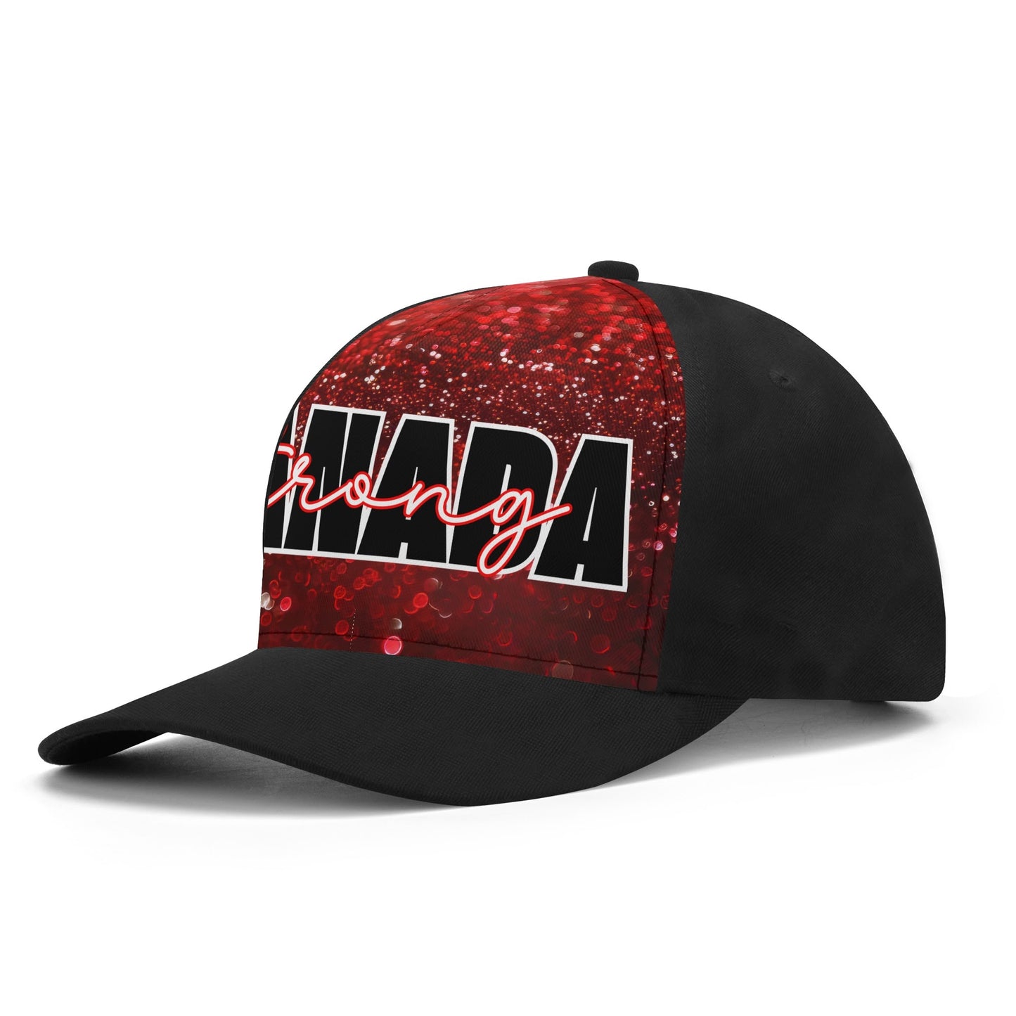 O Canada - Red Glitter Print | Unisex Baseball Cap – Stylish, Comfortable, and Versatile