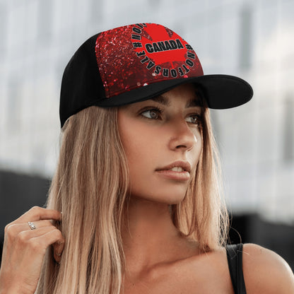 O Canada - Red Glitter Print | Unisex Baseball Cap – Stylish, Comfortable, and Versatile