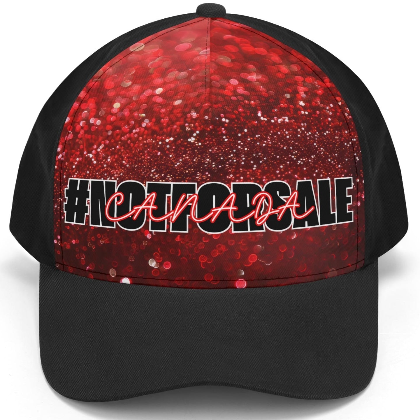 O Canada - Red Glitter Print | Unisex Baseball Cap – Stylish, Comfortable, and Versatile