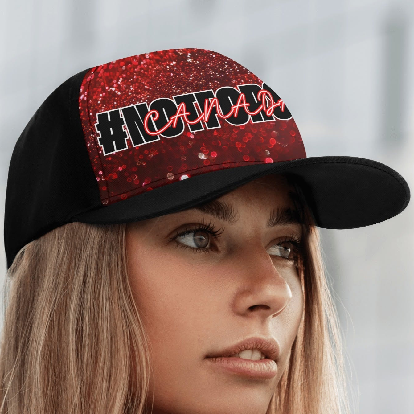 O Canada - Red Glitter Print | Unisex Baseball Cap – Stylish, Comfortable, and Versatile