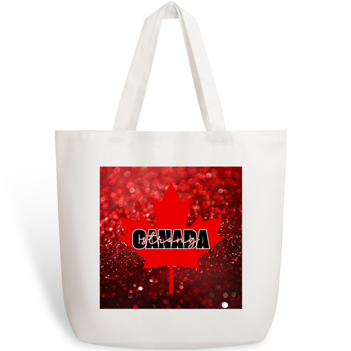 Glittered O Canada - Eco-Friendly Cotton Tote Bag – Spacious & Durable Design (Single-Sided Print)