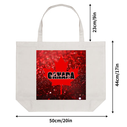 Glittered O Canada - Eco-Friendly Cotton Tote Bag – Spacious & Durable Design (Single-Sided Print)