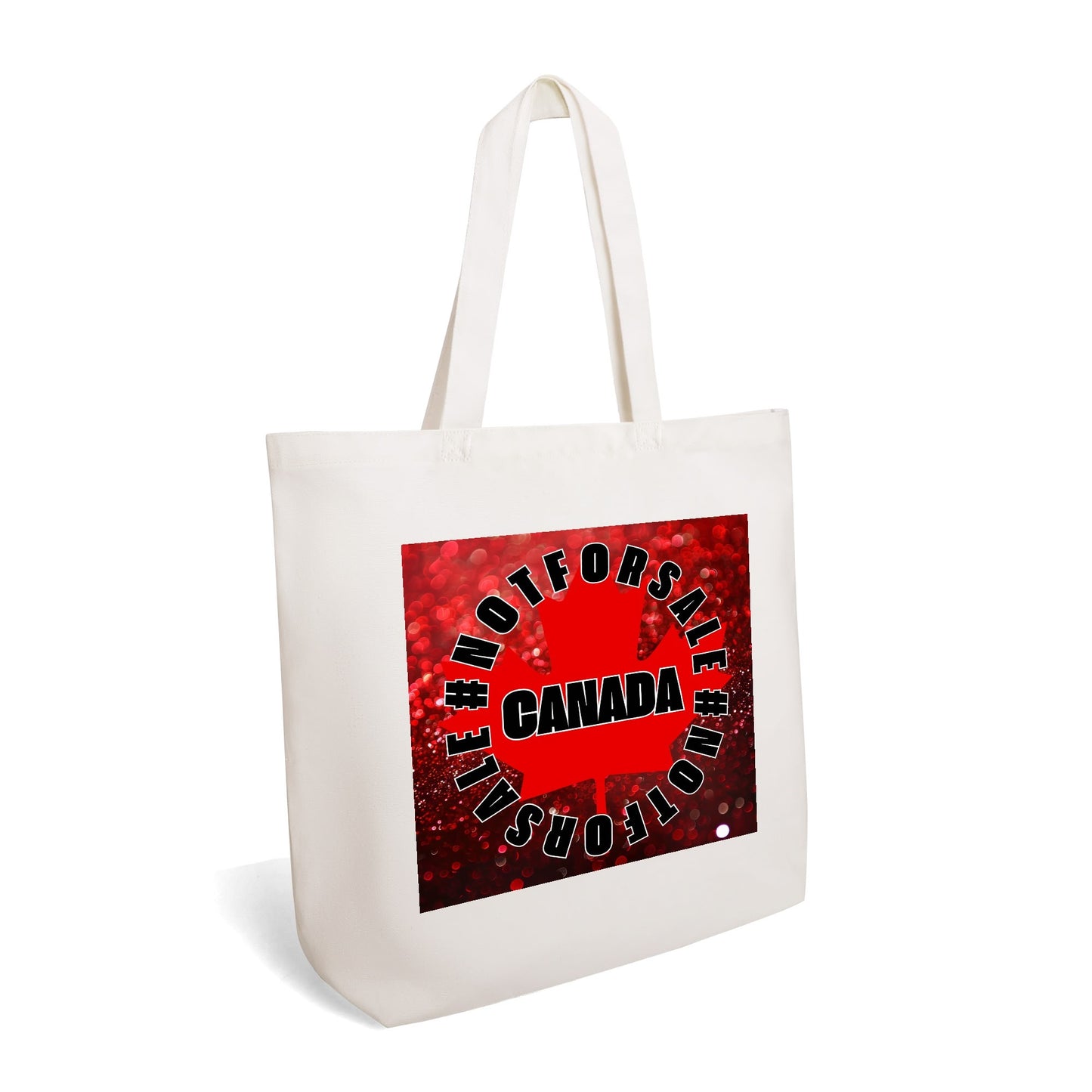 Glittered O Canada - Eco-Friendly Cotton Tote Bag – Spacious & Durable Design (Single-Sided Print)