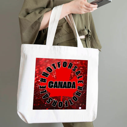 Glittered O Canada - Eco-Friendly Cotton Tote Bag – Spacious & Durable Design (Single-Sided Print)