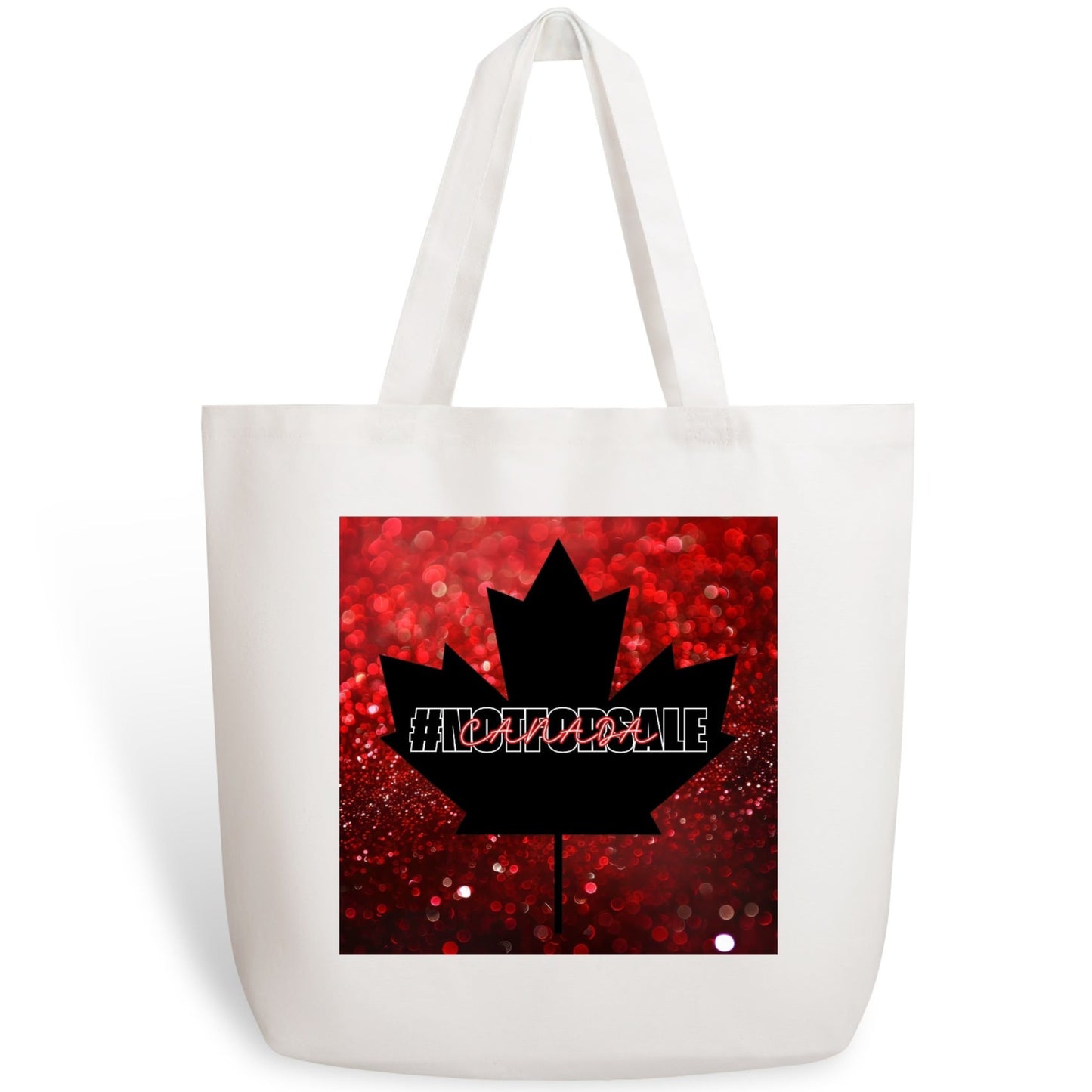 Glittered O Canada - Eco-Friendly Cotton Tote Bag – Spacious & Durable Design (Single-Sided Print)