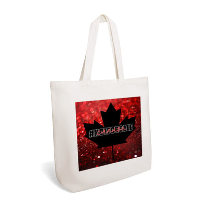 Glittered O Canada - Eco-Friendly Cotton Tote Bag – Spacious & Durable Design (Single-Sided Print)