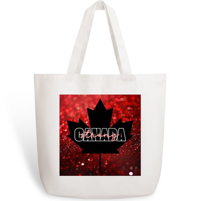 Glittered O Canada - Eco-Friendly Cotton Tote Bag – Spacious & Durable Design (Single-Sided Print)