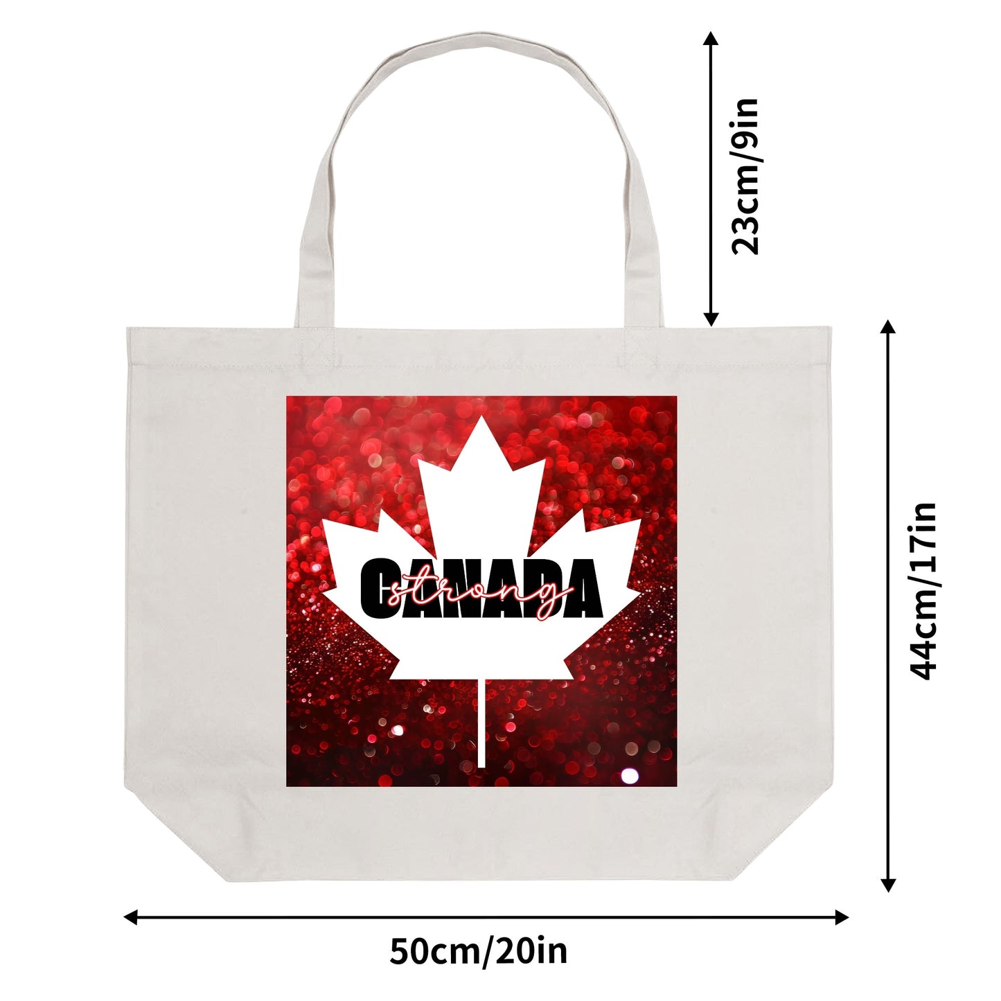 Glittered O Canada - Eco-Friendly Cotton Tote Bag – Spacious & Durable Design (Single-Sided Print)