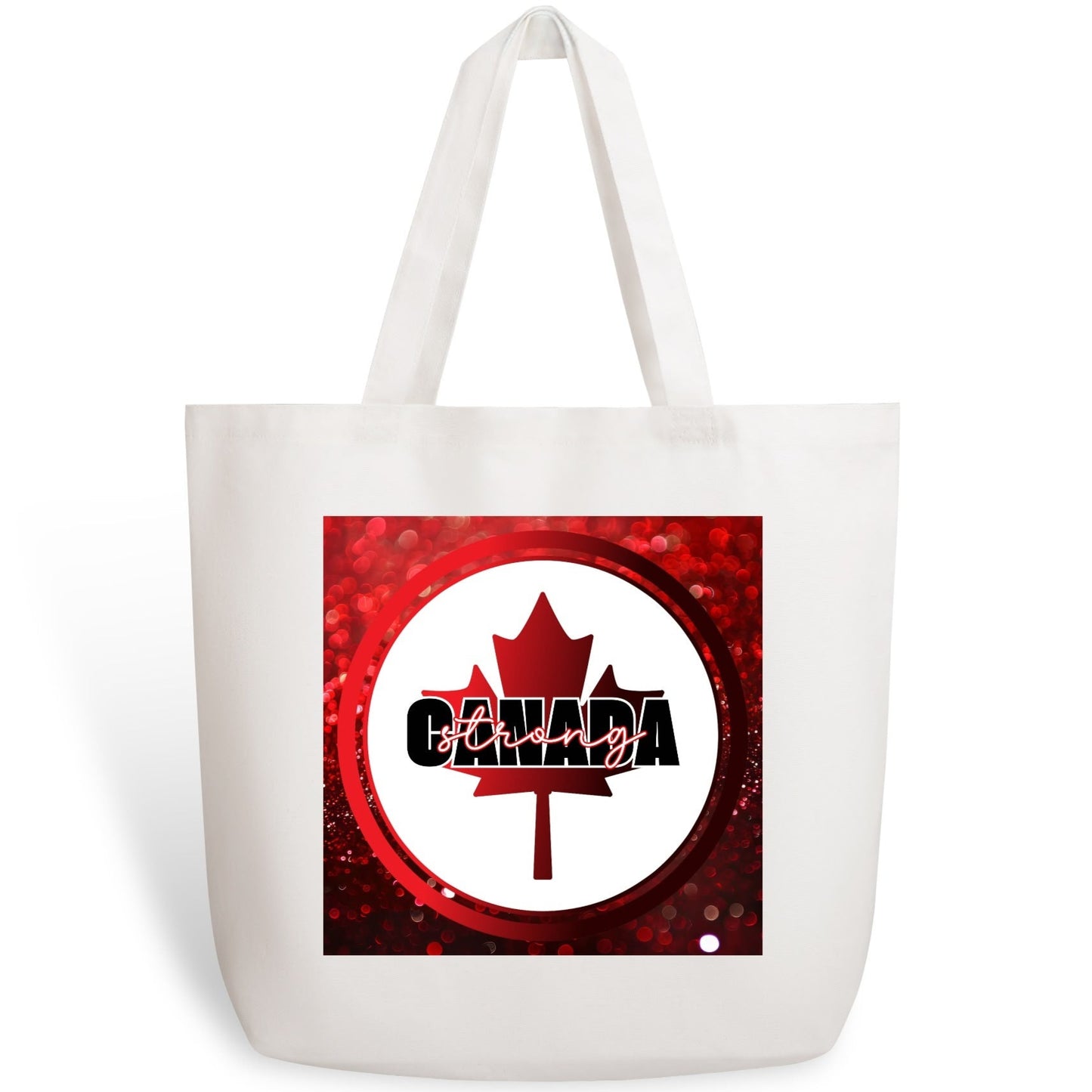 Glittered O Canada - Eco-Friendly Cotton Tote Bag – Spacious & Durable Design (Single-Sided Print)