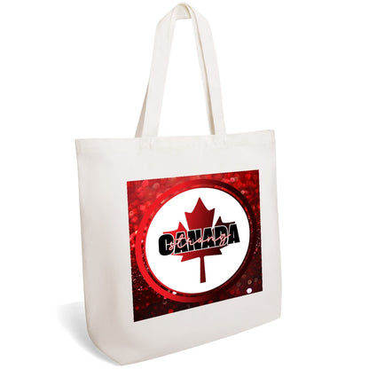 Glittered O Canada - Eco-Friendly Cotton Tote Bag – Spacious & Durable Design (Single-Sided Print)